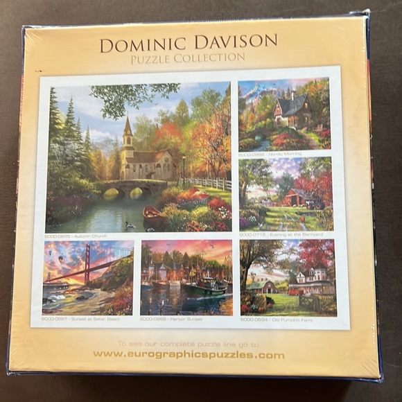 Puzzle- Harbor Sunset by Dominic Davison 1000 Piece Puzzle Jigsaw - 26.5 x 19 - Picture 3 of 3